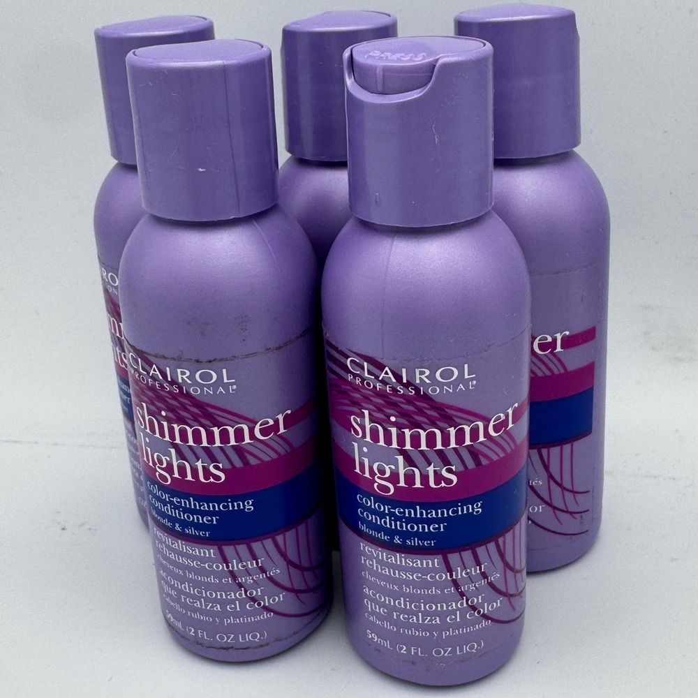 5 Pack Clairol Professional Shimmer Lights Conditioner Blonde Silver 2oz Bulk